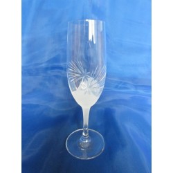 Skleničky na šampaňské - flétna, Pískované, 220 ml, 6 ks