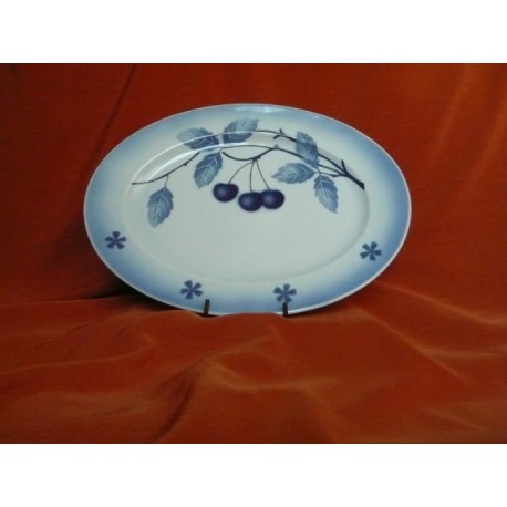 Mísa oválná Nina, Blue Cherry, 32 cm