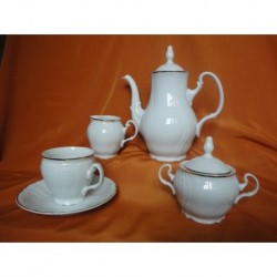 Kávová souprava 6-ti osobní Bernadotte, 160 ml/ Zlatá linka