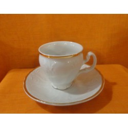 Šálek s podšálkem mocca Bernadotte (6ks), 50012/ Zlatá linka, 110 ml