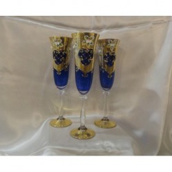 Skleničky na šampaňské - flétna, 6 ks, Smalt, 190 ml-M