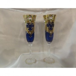 Skleničky na šampaňské - flétna, 2 ks, Smalt, 190 ml-M