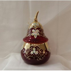 Dóza hruška, Smalt, 21 cm/červená