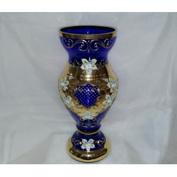 Váza srdcovka velká, Smalt, 30cm,modrá