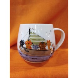 Hrnek kočky na lodi,360ml