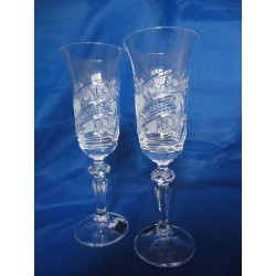 Skleničky na šampaňské - flétna křišťálové broušené, 35003, 150 ml 6 ks